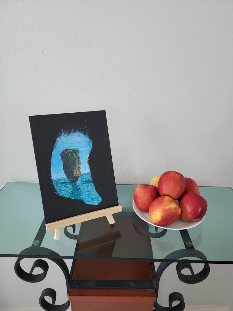 Original Conceptual Landscape Painting by Sergio Nikoso