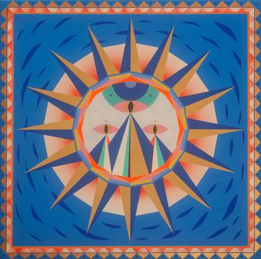 Original Symbolism Geometric Paintings by Lina Vaitiekunaite