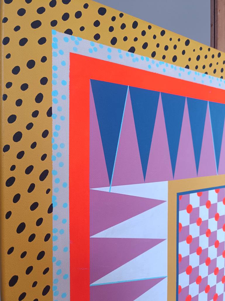 Original Geometric Abstract Painting by Lina Vaitiekunaite