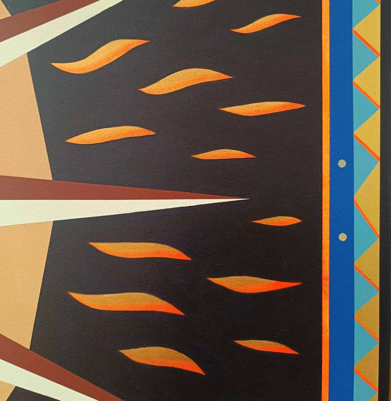 Original Abstract Geometric Painting by Lina Vaitiekunaite