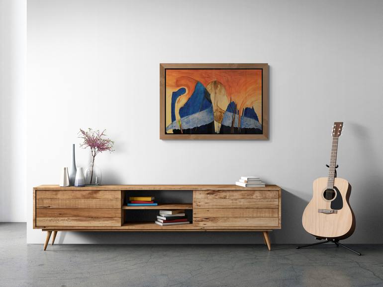 Original Symbolism Abstract Painting by Estelle Robitaille