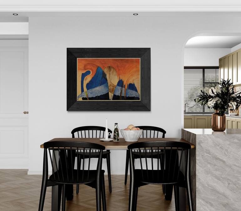 Original Symbolism Abstract Painting by Estelle Robitaille