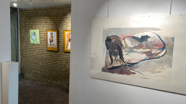 Original Expressionism Nude Painting by Foke Stribos