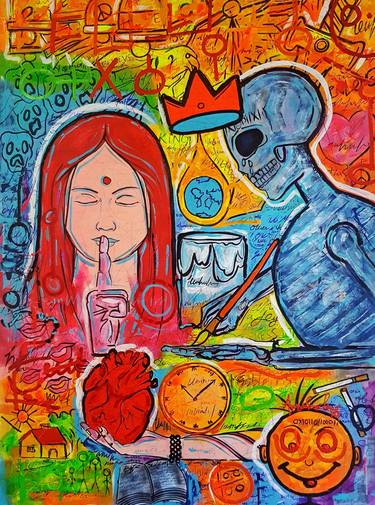 Original Abstract Love Painting by Aditya Singh Thakur