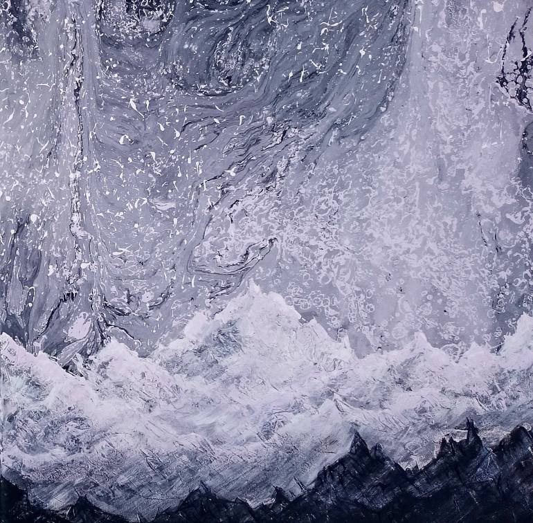 Original Abstract Expressionism Landscape Painting by Aditya Singh Thakur