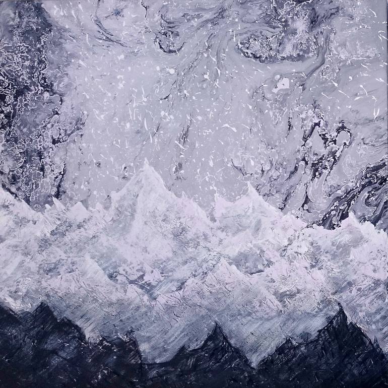 Original Abstract Expressionism Landscape Painting by Aditya Singh Thakur