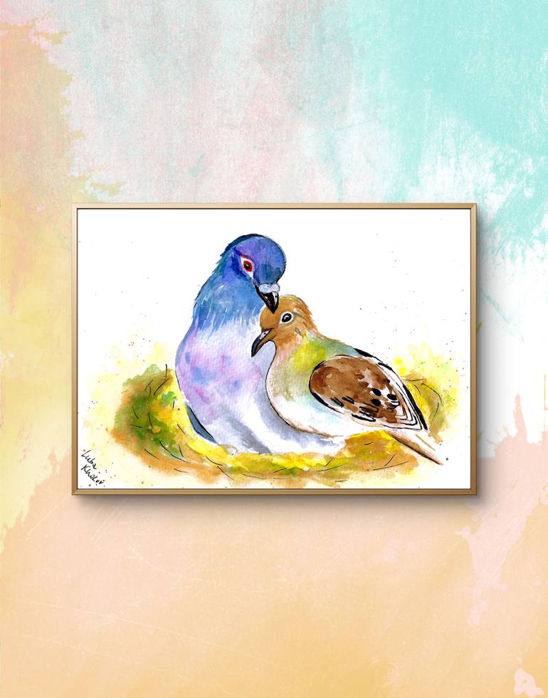 Original Conceptual Animal Painting by Luba Kholov