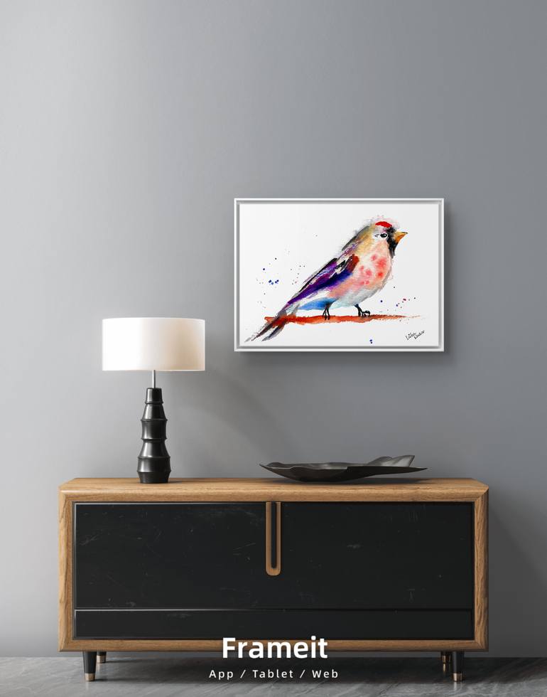 Original Art Deco Animal Painting by Luba Kholov