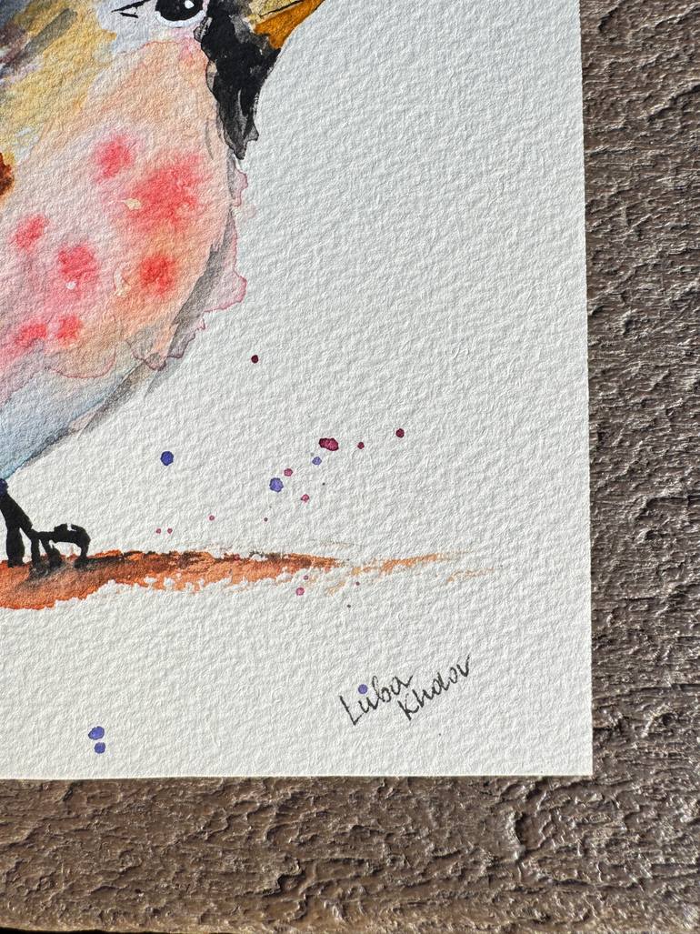 Original Art Deco Animal Painting by Luba Kholov