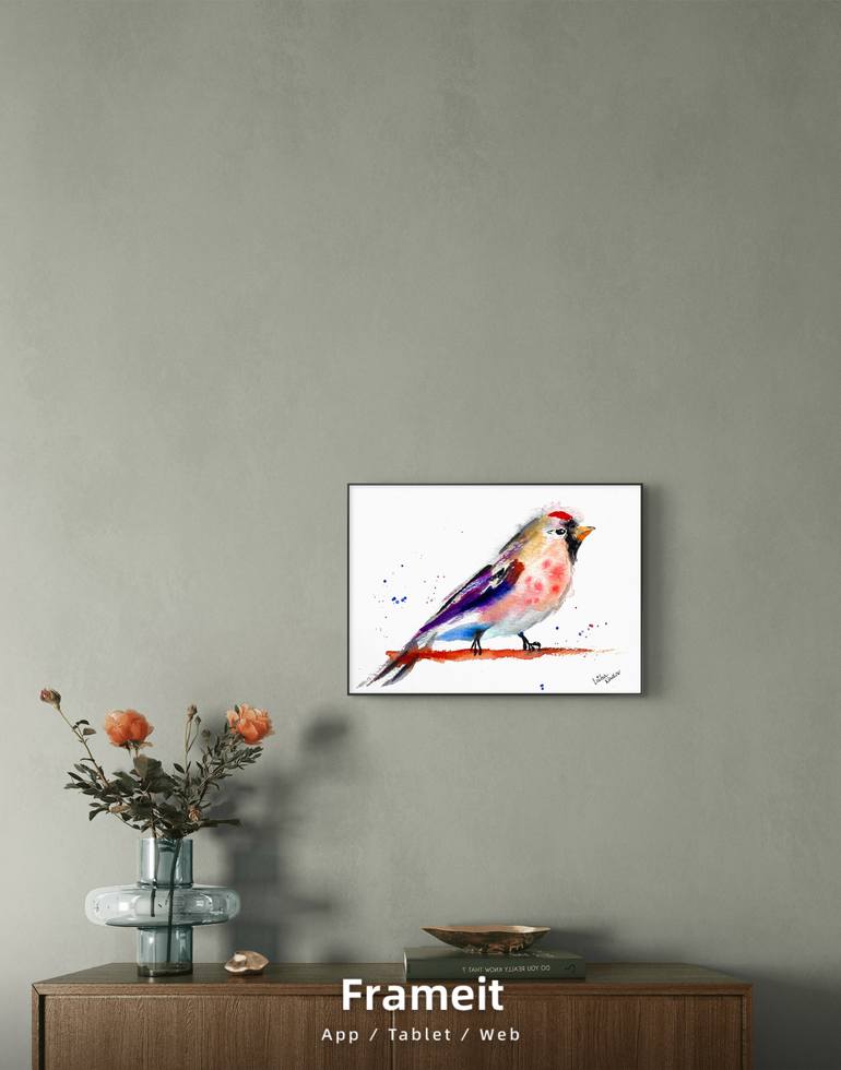 Original Art Deco Animal Painting by Luba Kholov