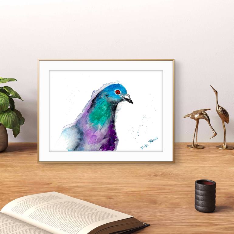 Original Expressionism Animal Painting by Luba Kholov