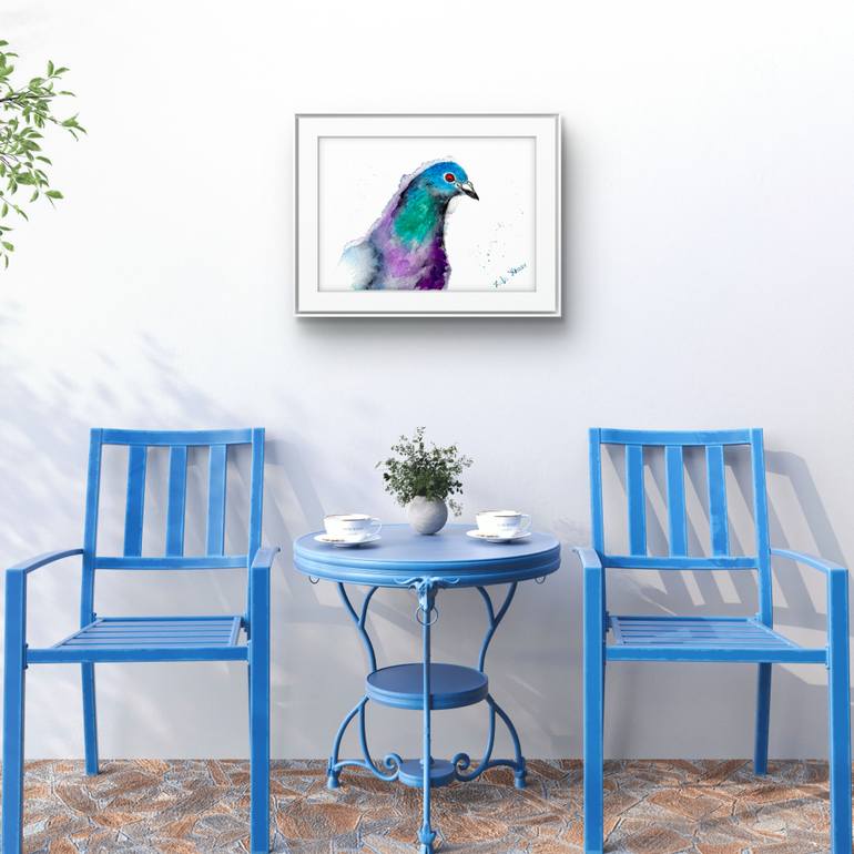 Original Expressionism Animal Painting by Luba Kholov