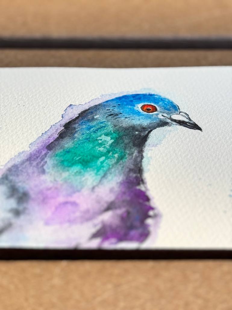 Original Expressionism Animal Painting by Luba Kholov