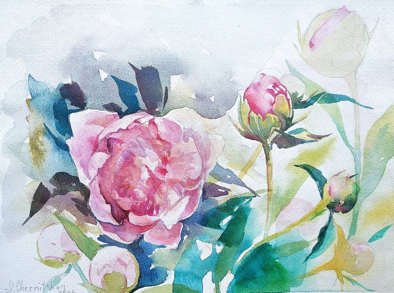 Print of Contemporary Floral Paintings by Irina Chernitsky