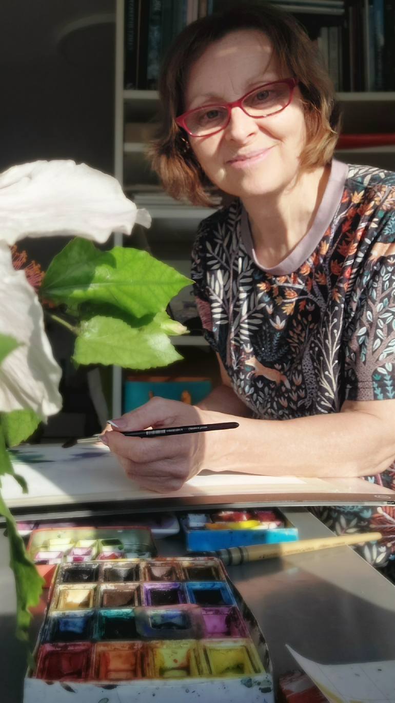 Original Conceptual Botanic Painting by Irina Chernitsky