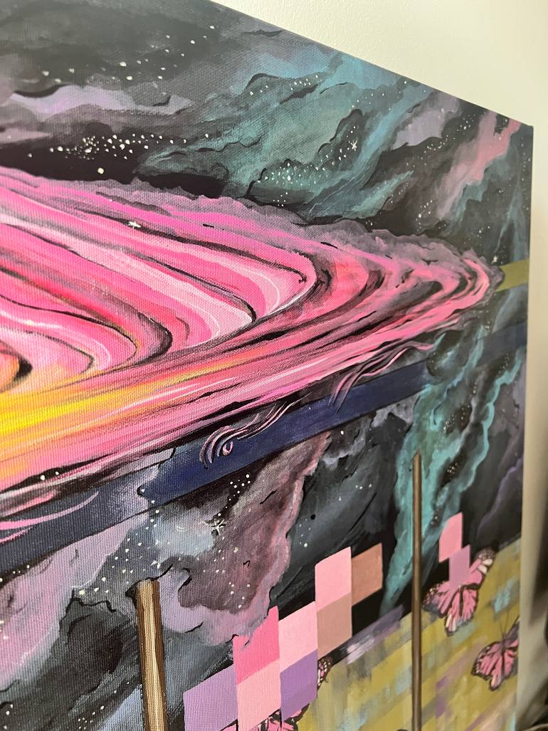 Original Expressionism Outer Space Painting by Amra Sabanovic