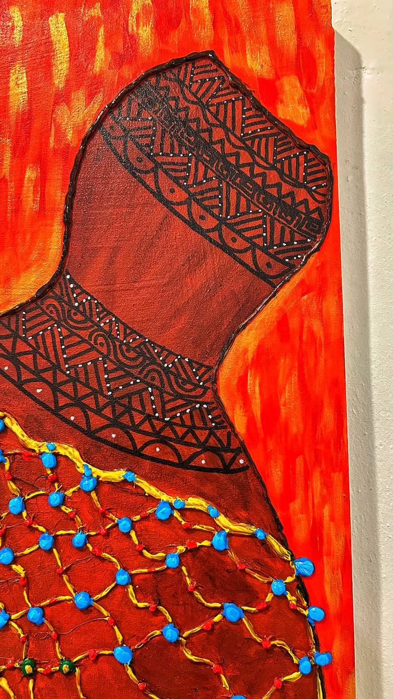 Original Abstract Expressionism Abstract Mixed Media by Oluwawemimo Bello Art By Awelewa