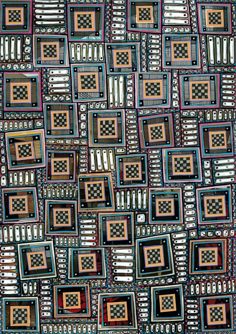 Print of Abstract Patterns Drawings by Dagnija Griezne