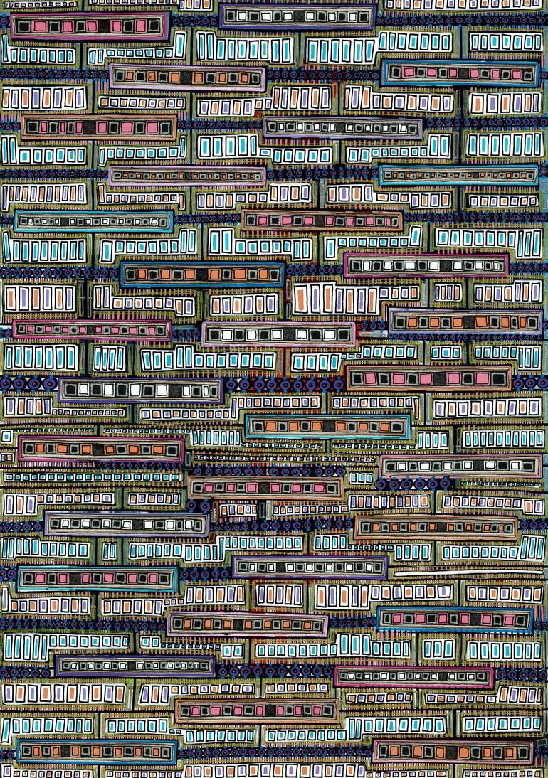 Print of Abstract Cities Drawings by Dagnija Griezne