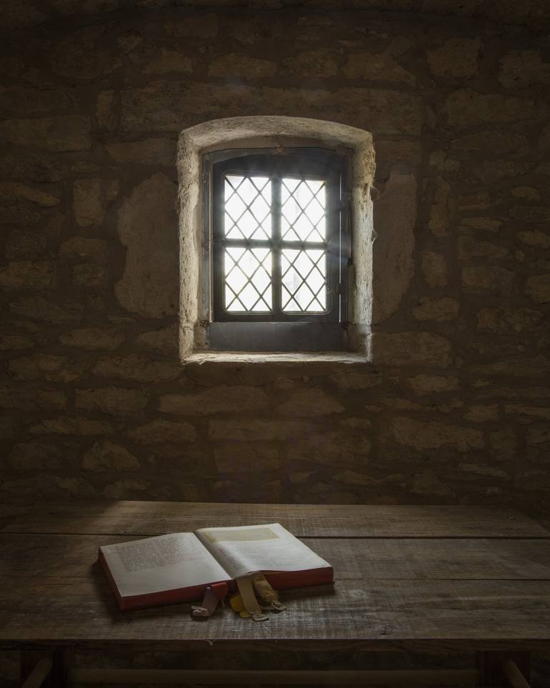 Original Architecture Photography by William Lemke | Contemporary Art on Paper | Window and Book