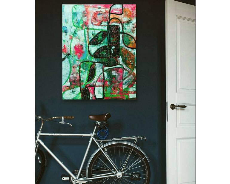 Original Abstract Expressionism Abstract Painting by Olga Korenieva