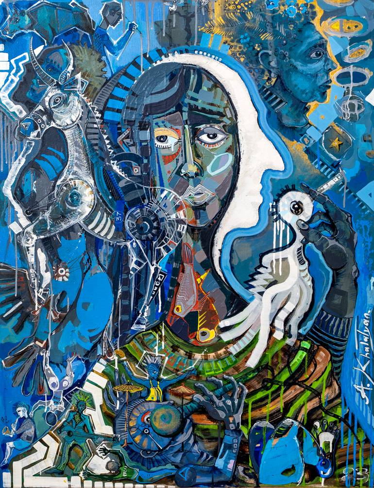 Original Classical Mythology Painting by Avo Khalatyan | Contemporary Art on Linen | Zeus