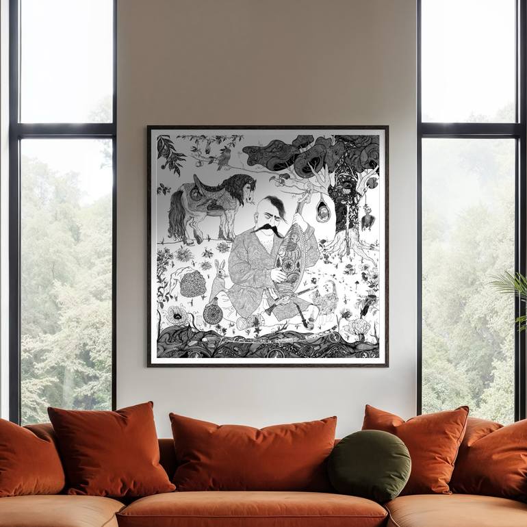 Original Black & White Classical Mythology Digital by Artem Vdovychenko