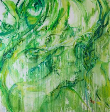 Original Abstract Expressionism Abstract Paintings by Alesha Chi