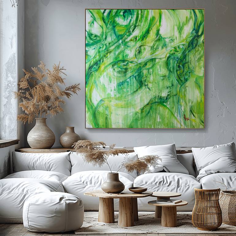 Original Abstract Expressionism Abstract Painting by Alesha Chi