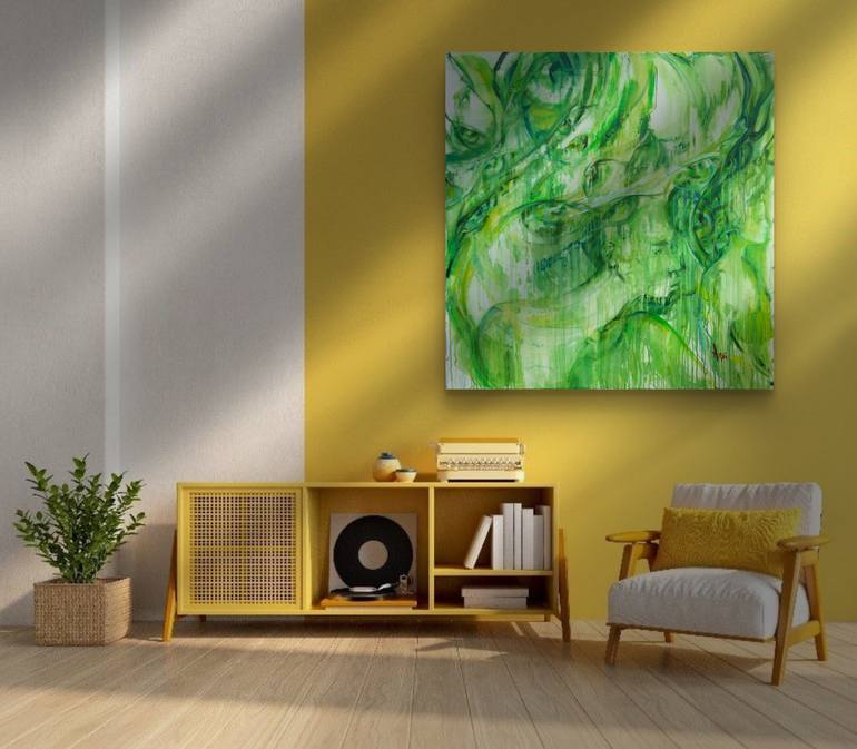 Original Abstract Expressionism Abstract Painting by Alesha Chi