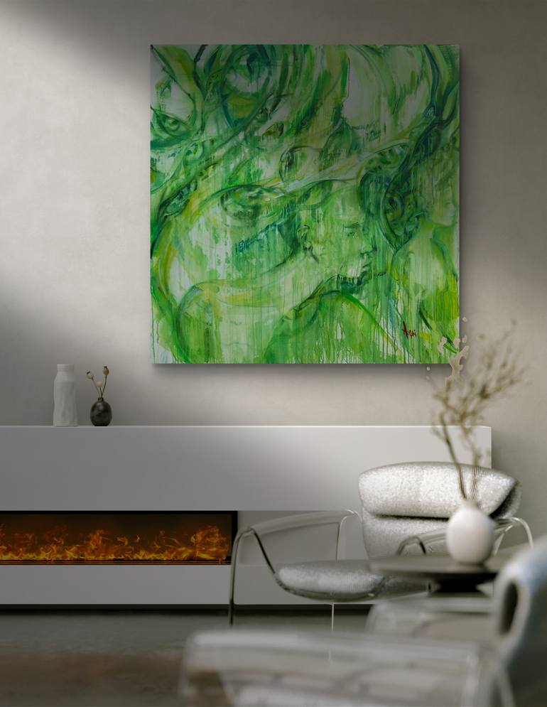Original Abstract Expressionism Abstract Painting by Alesha Chi
