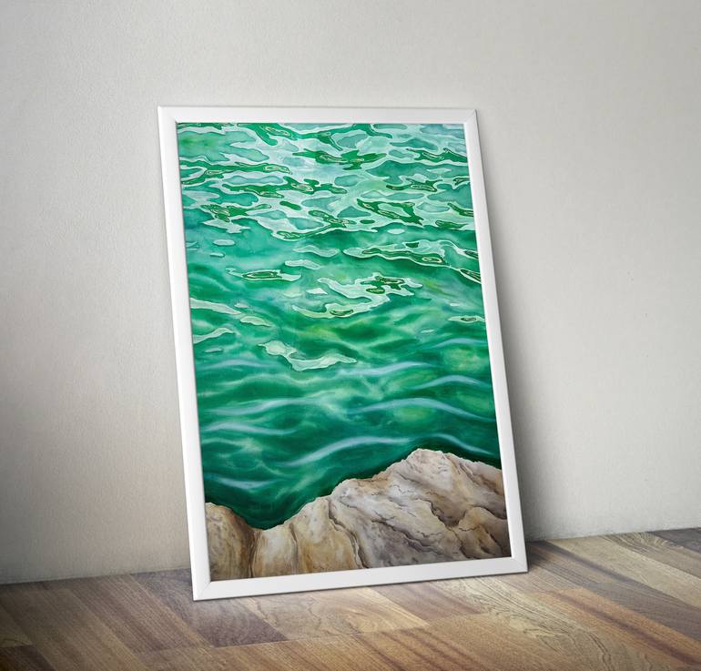 Original Contemporary Seascape Painting by Oksana Shvachka