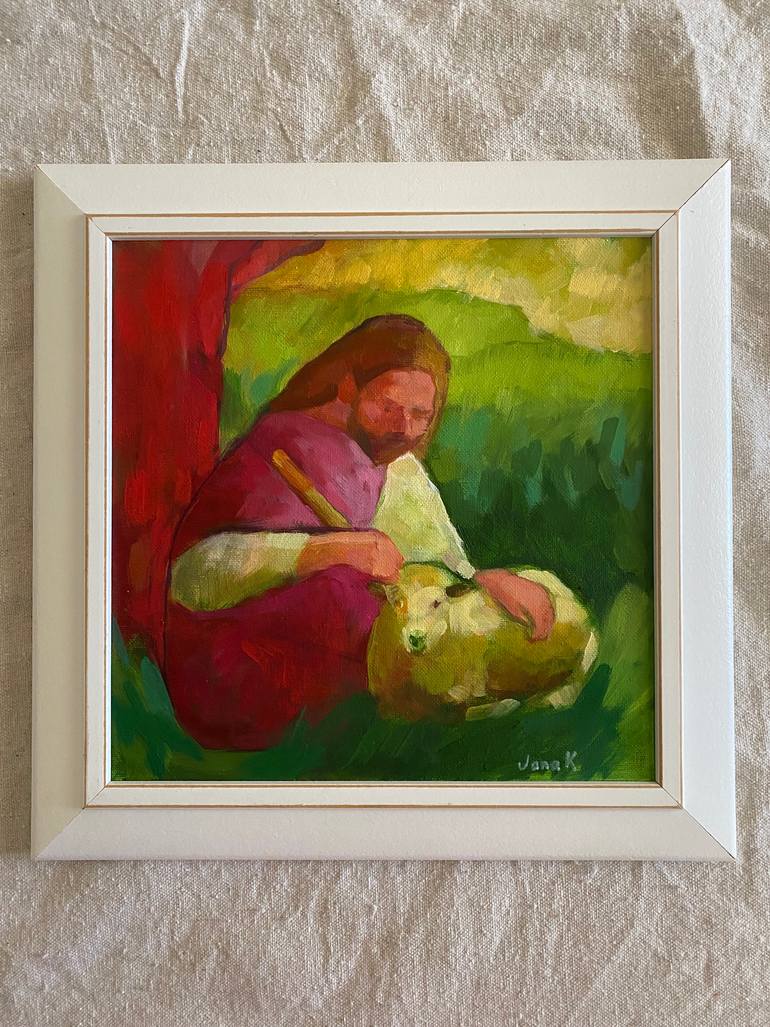 Original Figurative Religion Painting by Jana Kohutiarova