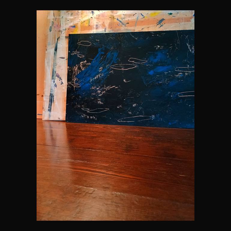 Original Abstract Expressionism Abstract Painting by Riccardo De Filippo