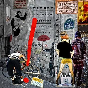 Original Art Deco Graffiti Collage by Janna Stern