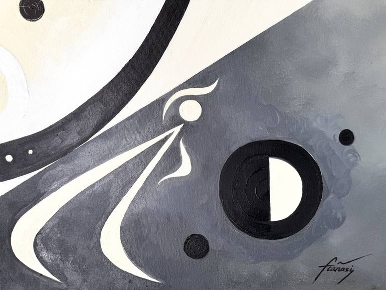 Original Abstract Geometric Painting by Fatima Cañas Jimenez