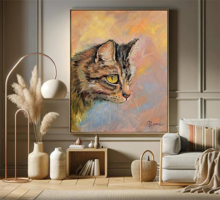Original Contemporary Animal Painting by Olga Lune