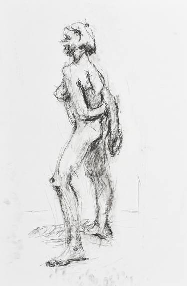 Drawing of standing female nude thumb