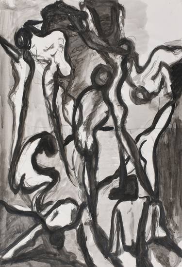 Print of Expressionism Nude Drawings by Alla Tkachuk