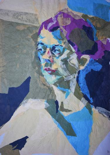 Original Impressionism Portrait Collage by Alla Tkachuk