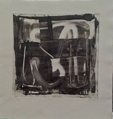 Original Abstract Expressionism Abstract Printmaking by Marco Antonio Velazquez