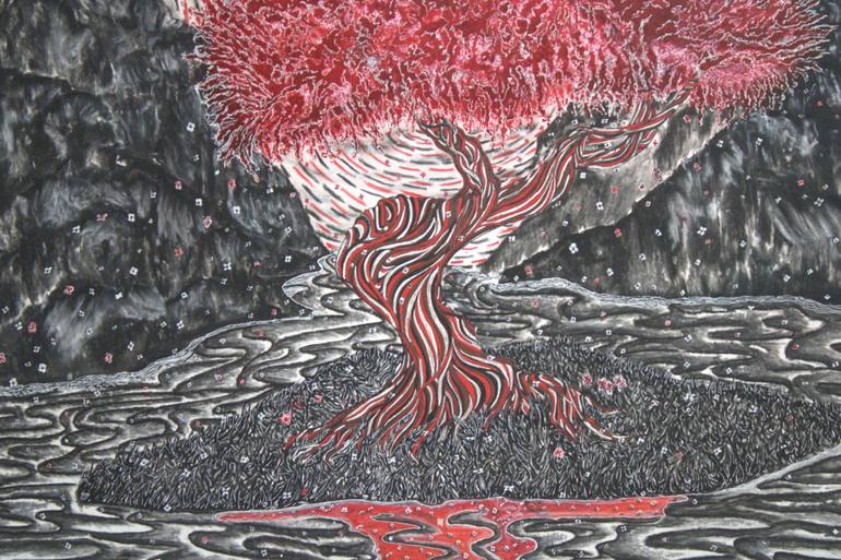 Original Symbolism Landscape Painting by Shyvonne Neufeldt