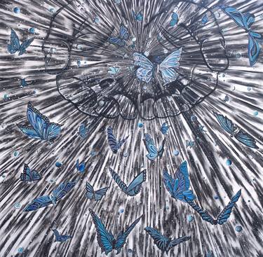 Original Abstract Expressionism Nature Mixed Media by Shyvonne Neufeldt