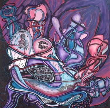 Original Abstract Expressionism Abstract Mixed Media by Shyvonne Neufeldt