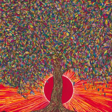 Original Modernism Nature Mixed Media by Shyvonne Neufeldt