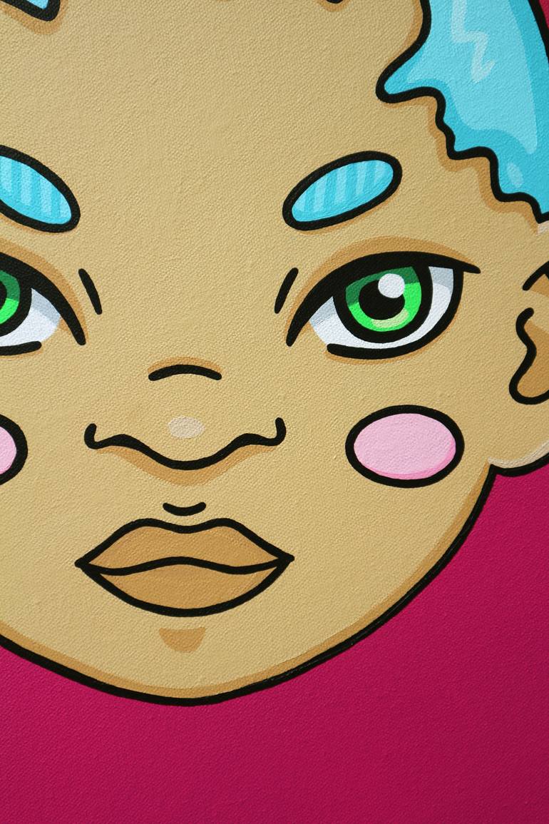 Original Contemporary Cartoon Painting by Liisa Tuulikki