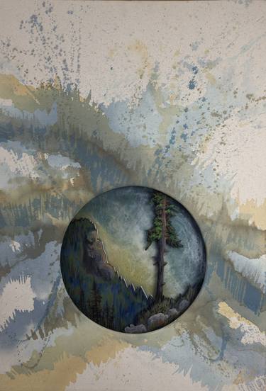 Original Abstract Nature Mixed Media by Brandon Denormandie