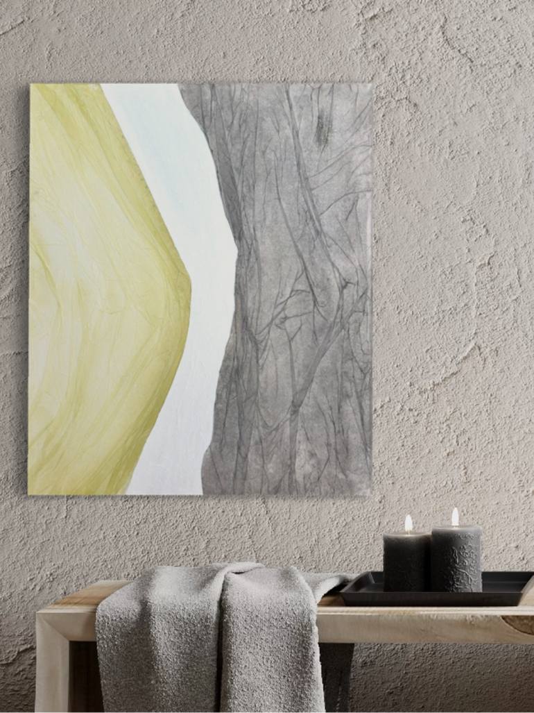 Original Minimalism Abstract Mixed Media by Karina Stalpinskaya