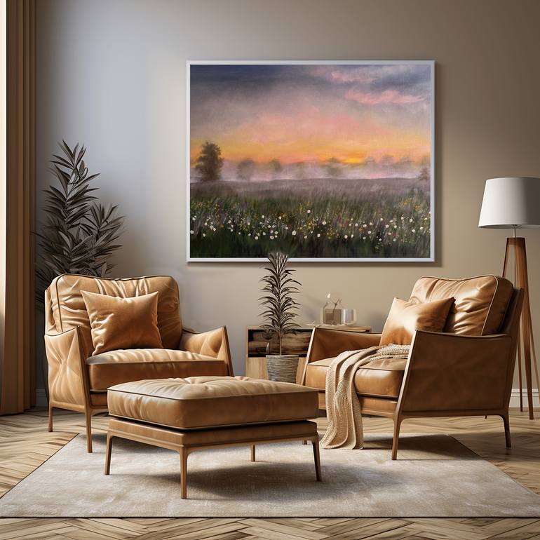 Original Impressionism Landscape Painting by Ilsy Khaff