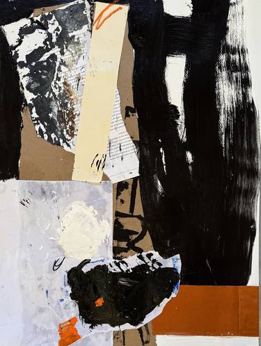 Original Abstract Expressionism Abstract Collage by Julie Schumer
